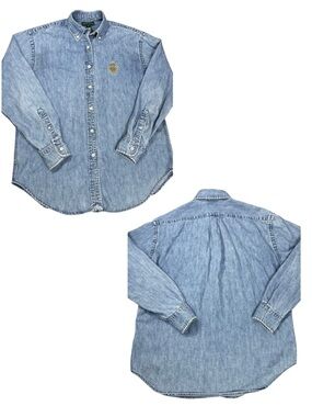 Ralph Lauren Light Wash Denim Button-Down Shirt